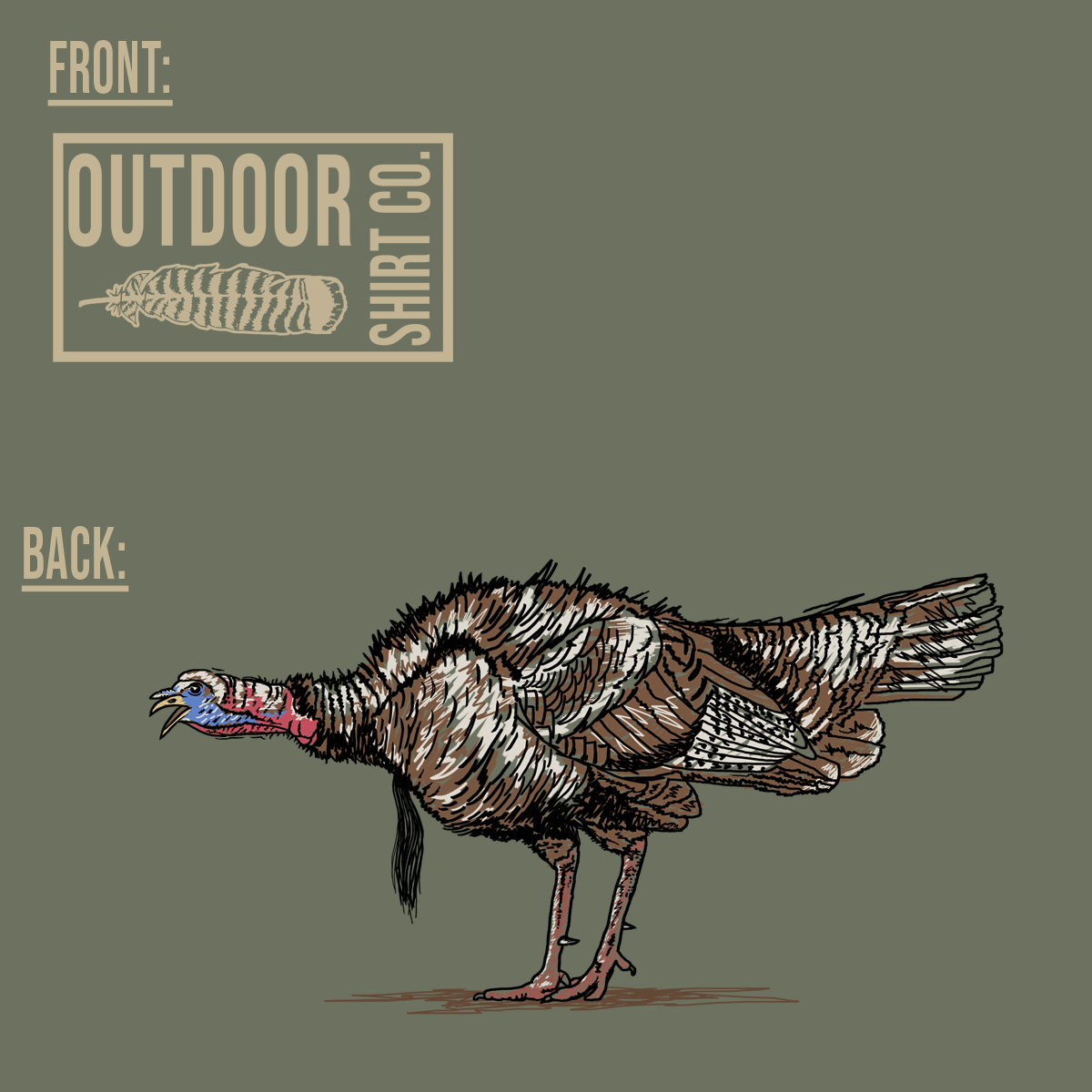 Gobble Tee - Two Color Options - Front/Back